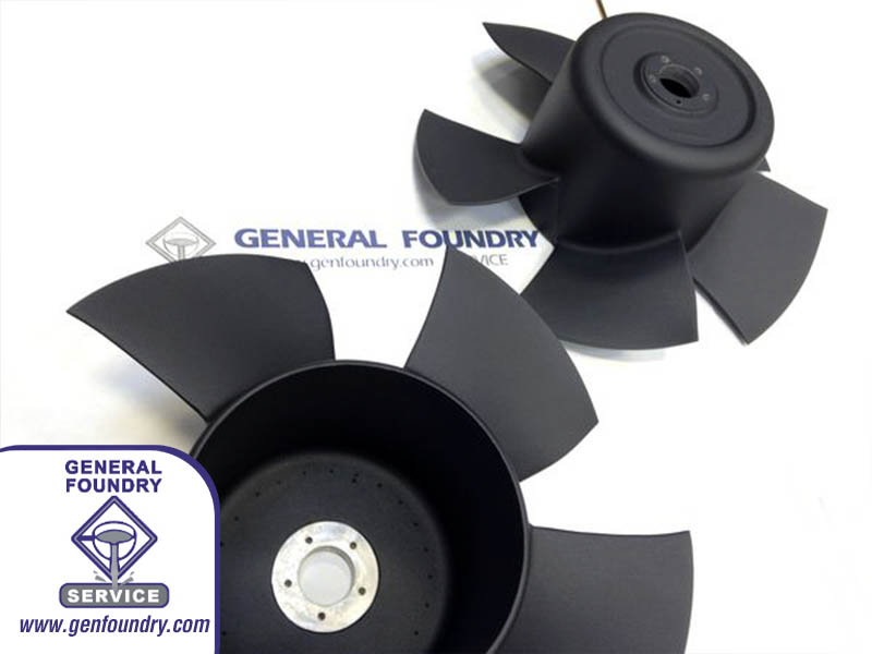 Green sand cast impeller parts